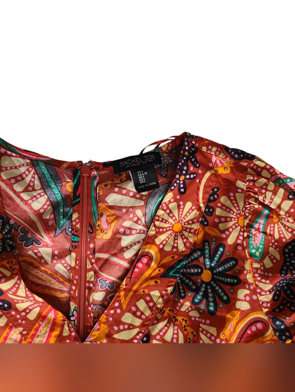 RACHEL ZOE | MULTI-COLOR BELTED ROMPER | SIZE LARGE - Picture 3 of 16